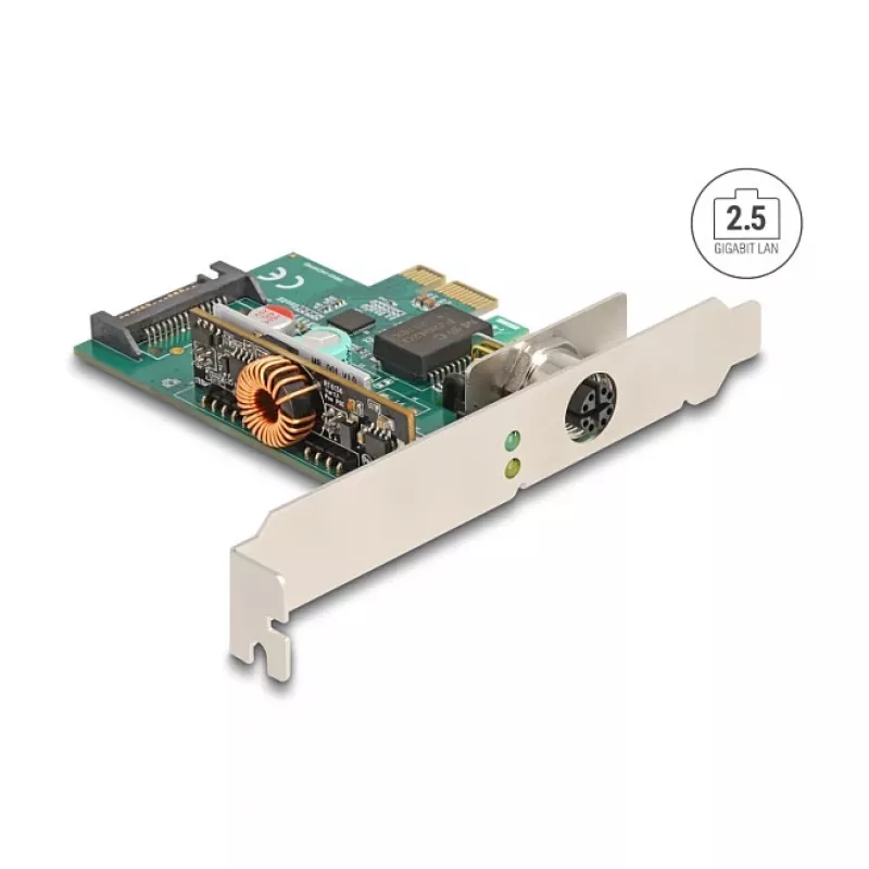 DeLOCK 90760 Vidinė tinklo plokštė 2500 Mbit/s PCI Express, M12