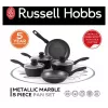 Keptuvių rinkinys 5 vnt. Russell Hobbs Metallic Marble RH02814EU7 – nelipni danga, įvairūs dydžiai
