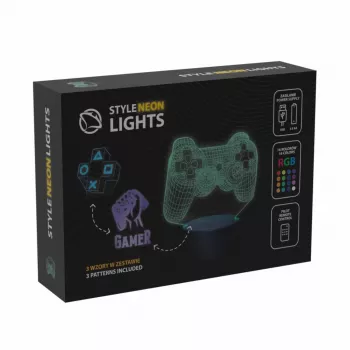 Stalinė LED lempa MANTA SNL122RGB RGB 3D šviesos dekoracija, keičiama spalva, USB maitinimas