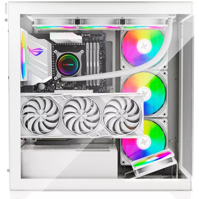 Korpusas XILENCE X818.W.ARGB ATX/micro ATX/Mini-ITX baltas Midi Tower