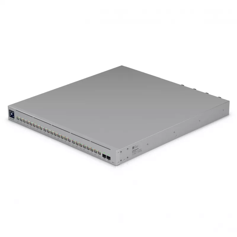 Tinklo jungiklis Ubiquiti UniFi ECS-24-POE – valdomas L2/L3, 24× 10G RJ-45, PoE, 1U, pilka