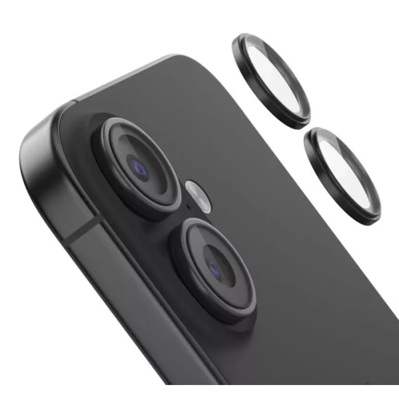 Grūdinto stiklo fotoaparato objektyvo apsauga Belkin OVA181HQBK, skirta iPhone 16 / 16 Plus, 2 vnt.