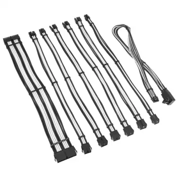 Laidinio prailginimo rinkinys Kolink COREPRO-EK-12VT2-BWH — 12V, 2×6-pin Type 2 jungtys