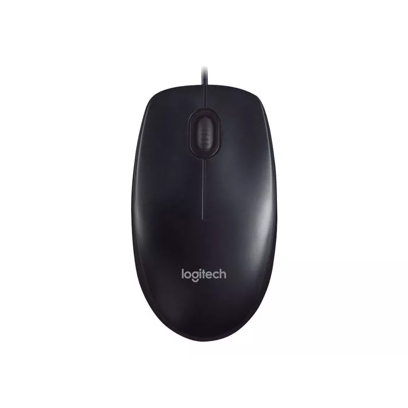 Logitech M90 laidinė optinė biuro pelė — 1000 DPI, ambidekstrinė, USB Type-A, juoda