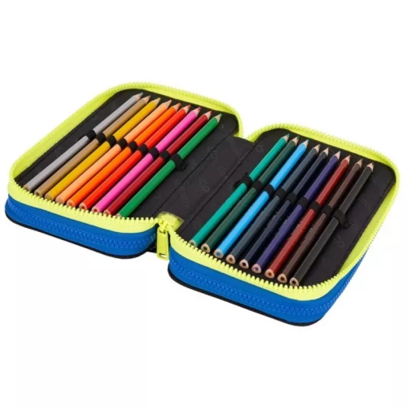 Pieštukinė CoolPack Jumper 3 ATLANTIS F067828 — trijų skyrių mokyklinė pieštukinė