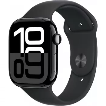 Apple Watch Series 10 aliumininis korpusas GPS + Cellular 46mm Diamond Black Sport Band Black M/L