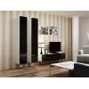 Cama TV stovas VIGO 140 30/140/40 baltas/juodas blizgus