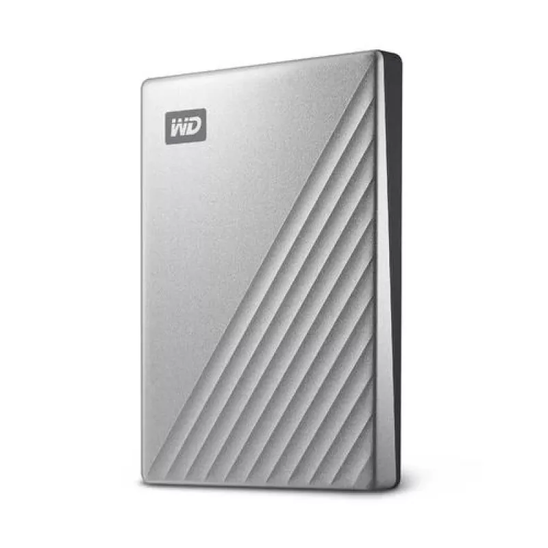 WD My Passport Ultra for Mac WDBKYJ0020BSL - Išorinis kietasis diskas - užšifruotas - 2 TB - nešiojamas - USB 3.0 (USB-C jungtis) - 256 bitų AES - sidabrinis