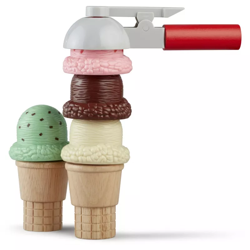 Melissa & Doug Scoop & Stack Ice Cream Set – ledų rinkinys vaidmenų žaidimams