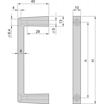 SCHROFF Frontgriffe - FRONTGRIFFE 3HE MULTIPAC(2X) (20860258)