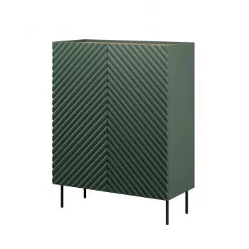 Stelažas cama meble ONDA ONDA 98×45×127 cm žalias, ant grindų statomas sieninis spintelė