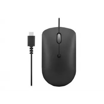 Laidinė optinė pelė Lenovo GY51D20875 USB Type-C, ambidekstrinė, 2400 DPI, 4 mygtukai, juoda