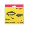 Lygiagretusis kabelis DeLOCK 62980 USB Type-C™ – DB25 1,8 m juodas