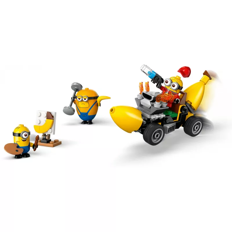 LEGO Despicable Me Minionai ir Bananinis Automobilis Filmų Rinkinys Žaislas Vaikams Nuo 6 Metų