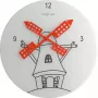 NeXtime klok 8807 Windmil, Ø30 cm, sieninis, balta/juoda/raudona