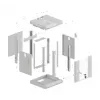 Sieninis stovas Lanberg WF11-3306-10S 6U 30 kg pilkas