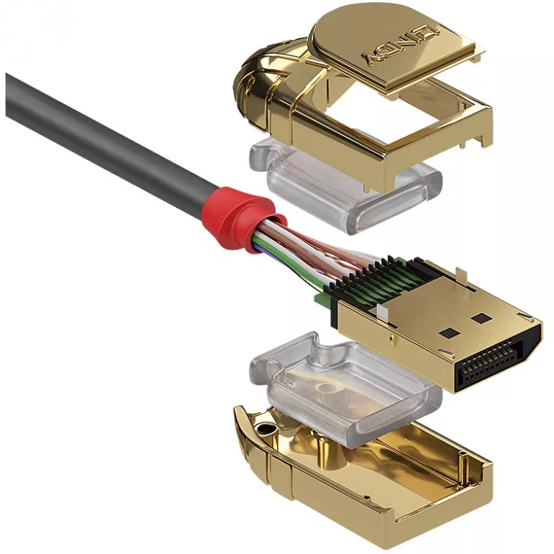 Lindy 10 m DisplayPort 1.2 laidas, Gold Line