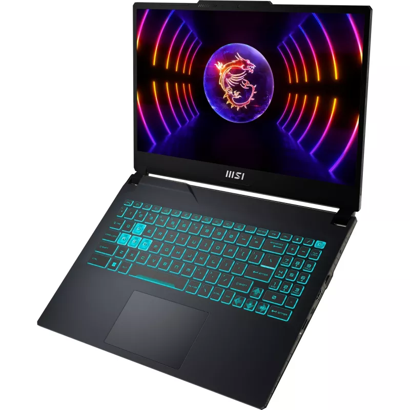 MSI Cyborg 15 A13VE-1005 žaidimų nešiojamasis, 15,6 colių FHD 144Hz, Intel Core i5-13420H, 16GB DDR5, 512GB SSD, NVIDIA GeForce RTX 4050, FreeDOS, juodas
