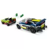 LEGO City 60415 Policijos automobilis ir raketinis automobilis – 213 dalių, 2 minifigūrėlės, nuo 6 metų