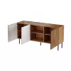 Komoda cama meble JUNGLE 152x40.5x74.5 cm — ąžuolas wotan, juodos kojos, medžio drožlių plokštė