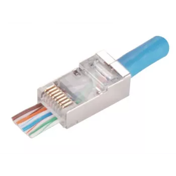 RJ45 STP Cat.5e tiesinis kištukas Alantec WT116 pakuotė po 100 vnt., ekranuotas 8P8C kabelių jungtis