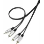 SpeaKa Professional SP-7870144 RCA garso jungiamasis kabelis [2x RCA kištukas - 2x RCA kištukas] 1,00 m juodas SuperSoft apvalkalas, paauksuoti kištukų kontaktai