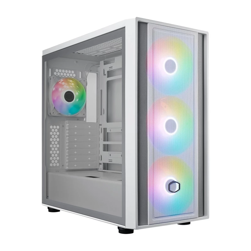 Cooler Master MasterBox 600 White Desktop – baltas vidutinio dydžio kompiuterio korpusas