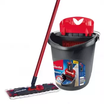 Vileda Ultramax Complete valymo rinkinys su šluote ir kibiru, pilka