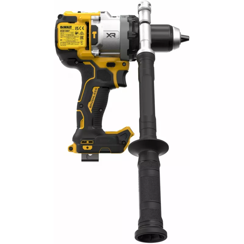 DeWalt DCD1007NT-XJ 18 V XR akumuliatorinis smūginis gręžtuvas-suktuvas, bešepetėlis variklis, 2250 aps./min., greitveržis griebtuvas 13 mm, 169 Nm, 1,85 kg, be akumuliatoriaus