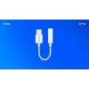 USB Type-C (M) – Jack 3,5 mm (F) garso adapteris baltas SAVIO AK-52
