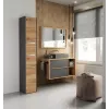 Laisvai pastatoma vonios spintelė su 6 lentynomis Top e Shop S33, ąžuolo spalvos rėmas, antracitas/Artisan