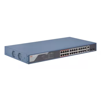 Tinklo jungiklis Hikvision DS-3E1326P-EI — 26 prievadų, 14,8 Gbps perjungimo talpa