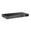 Valdomas tinklo jungiklis RUIJIE RG-ES228GS-P — 26x Gigabit RJ-45, 24x PoE prievadai, 370W PoE biudžetas, 2x SFP, metalinis, montuojamas į stovą