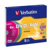 VERBATIM 43297 DVD+RW ploname dėkle 5 vnt. 4,7 GB 4x spalvoti
