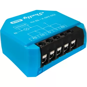 WiFi apšvietimo valdiklis Shelly Shelly_1L_Gen3 — 1 kanalo modulis be nulinio laido, 220–240V, Wi‑Fi/Bluetooth, 802.11 b/g/n