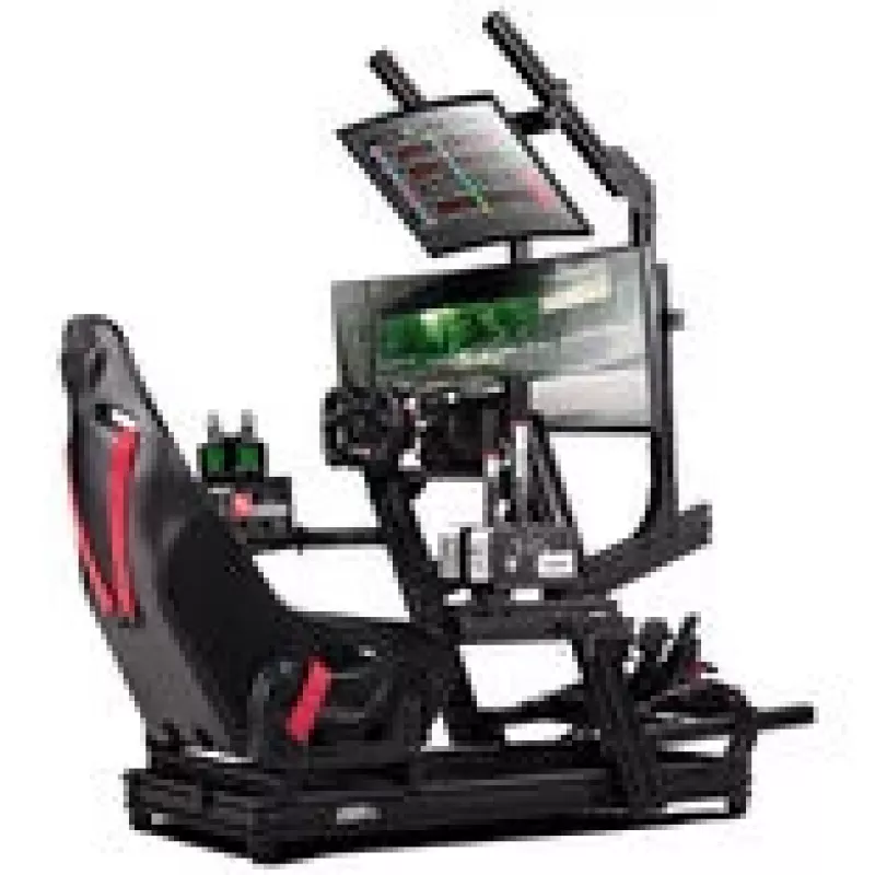 Next Level Racing GTElite Aliuminio Simuliatoriaus Važiuoklė – Vairo Plokštės Versija + O-Rouge C1-XL Cold Fusion Simracing Sėdynė