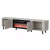 Spintelė televizoriui Cama Meble Volare 200 x 39 x 49 cm kašmyro spalvos su elektriniu židiniu