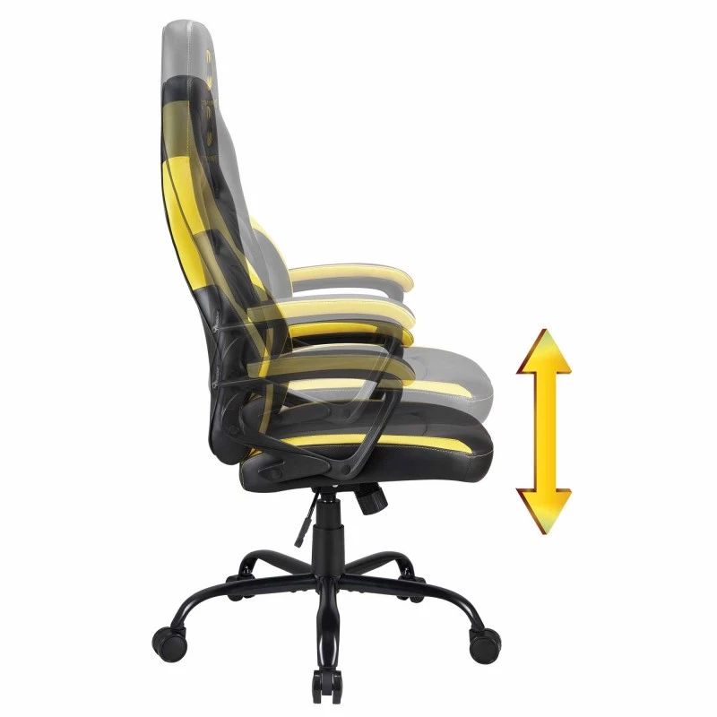 Žaidimų kėdė Subsonic SA5642-B1 su paminkštinta sėdyne, juoda/geltona, 120 kg