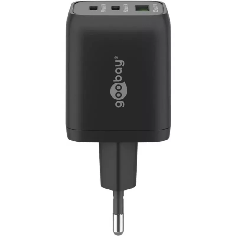 Goobay 64753 Įkroviklis mobiliesiems įrenginiams, ausinėms, išmaniesiems telefonams, planšetėms, juodas, greitasis krovimas, AC, vidaus naudojimui