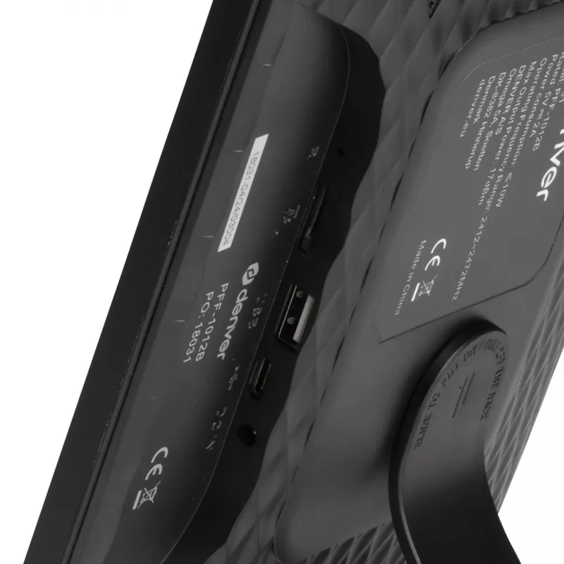 Denver PFF-1012 skaitmeninis nuotraukų rėmelis juodas 25,6 cm (10,1 inch) liečiamuoju ekranu Wi-Fi