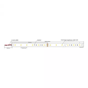 Synergy 21 LED Flex Strip 2835 - 60 WW DC24V 96W IP20 ULS 20m