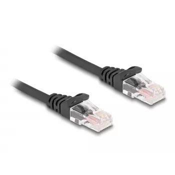 DeLOCK RJ45 susukamas kabelis, vyriškas į vyrišką, Cat.5e, 1 m, juodas