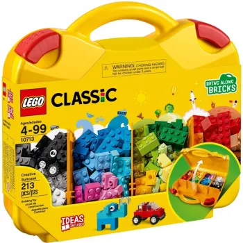 LEGO 10713 Classic Creative kelioninis dėklas su spalvingomis kaladėlėmis