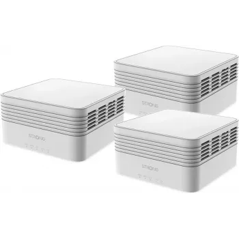 Strong MESHTRIAX3000 „Mesh“ Wi-Fi sistema, dviejų juostų (2,4 GHz/5 GHz) Wi-Fi 6 (802.11ax), balta, 3 vidinės antenos