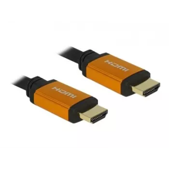 HDMI kabelis DeLOCK 85727 1 m, A tipo kištukas – A tipo kištukas, juodas auksu