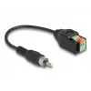 DeLOCK RCA kištukinis laidas į gnybtų bloką su mygtuku 15 cm