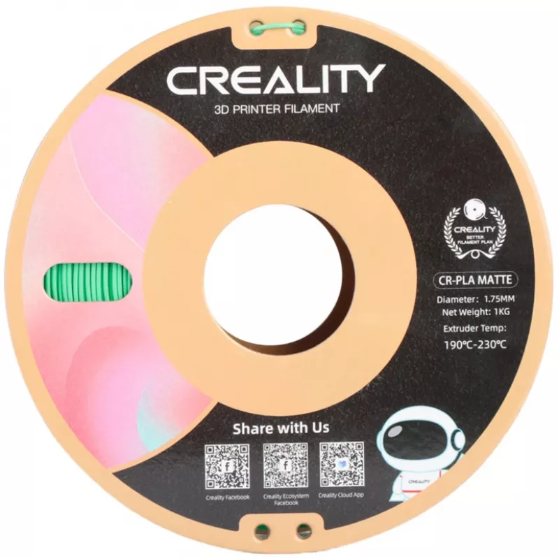 3D spausdinimo medžiaga Creality 3301010301 Polilaktido rūgštis PLA Žalia 1 kg 1,75 mm