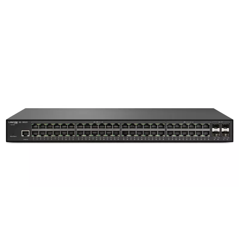 LANCOM GS-3628XUP valdomas L3 jungiklis, 48x 2.5G Ethernet, PoE, 1U montavimui į stelažą