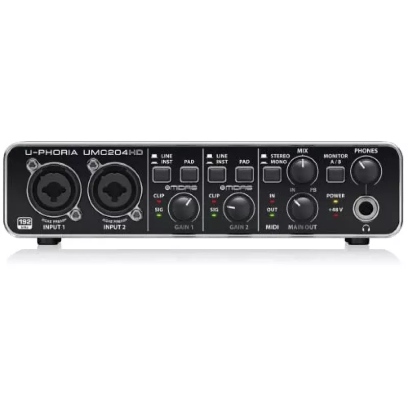 Behringer UMC204HD papildoma muzikos įranga