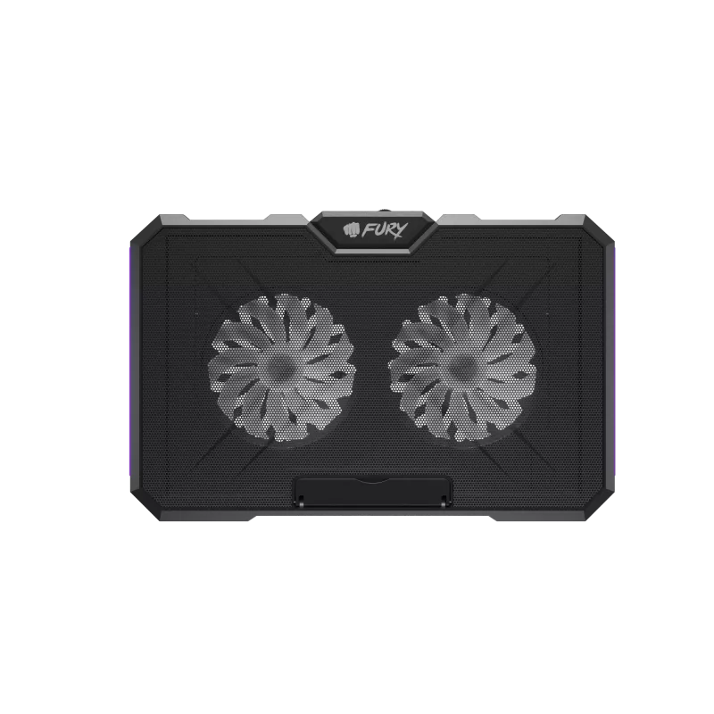 FURY GUNBAI G3 nešiojamojo kompiuterio aušinimo stovas 14.1–17.3 col., 2 ventiliatoriai, RGB apšvietimas, 2× USB